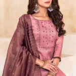 Banarasi Unstitched Salwar Suit_Onion Pink