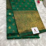 Green Colour Art Silk Saree with Gold Butta