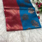 Teal Blue Art Silk Saree